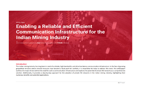 Communication Infrastructure for Mining
